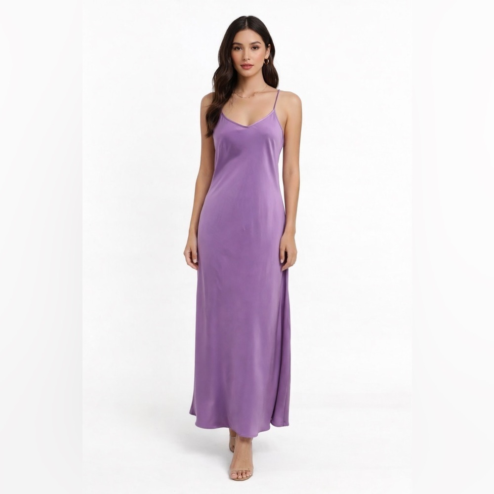 Delfi Collective 100% Silk Midi Slip Cami Dress size Small